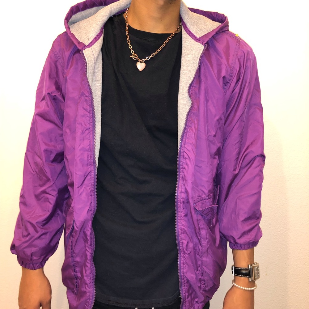 🚙📦💨 Basic Editions Purple Hoodie Jacket sz L